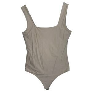 Abercrombie & Fitch Soft AF Tan Sleeveless Shapewear Bodysuit Top Womens Size M